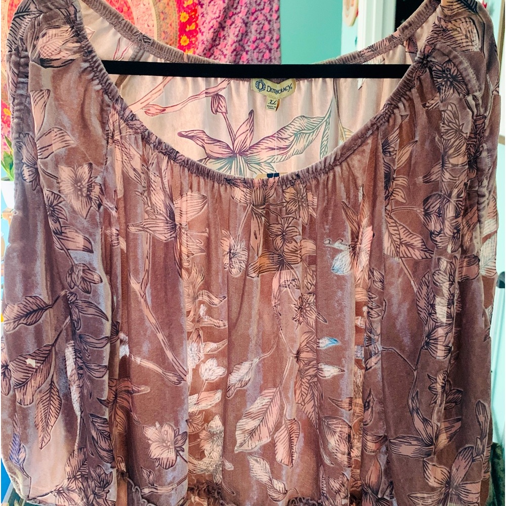 Velvet Off-the-Shoulder Top
